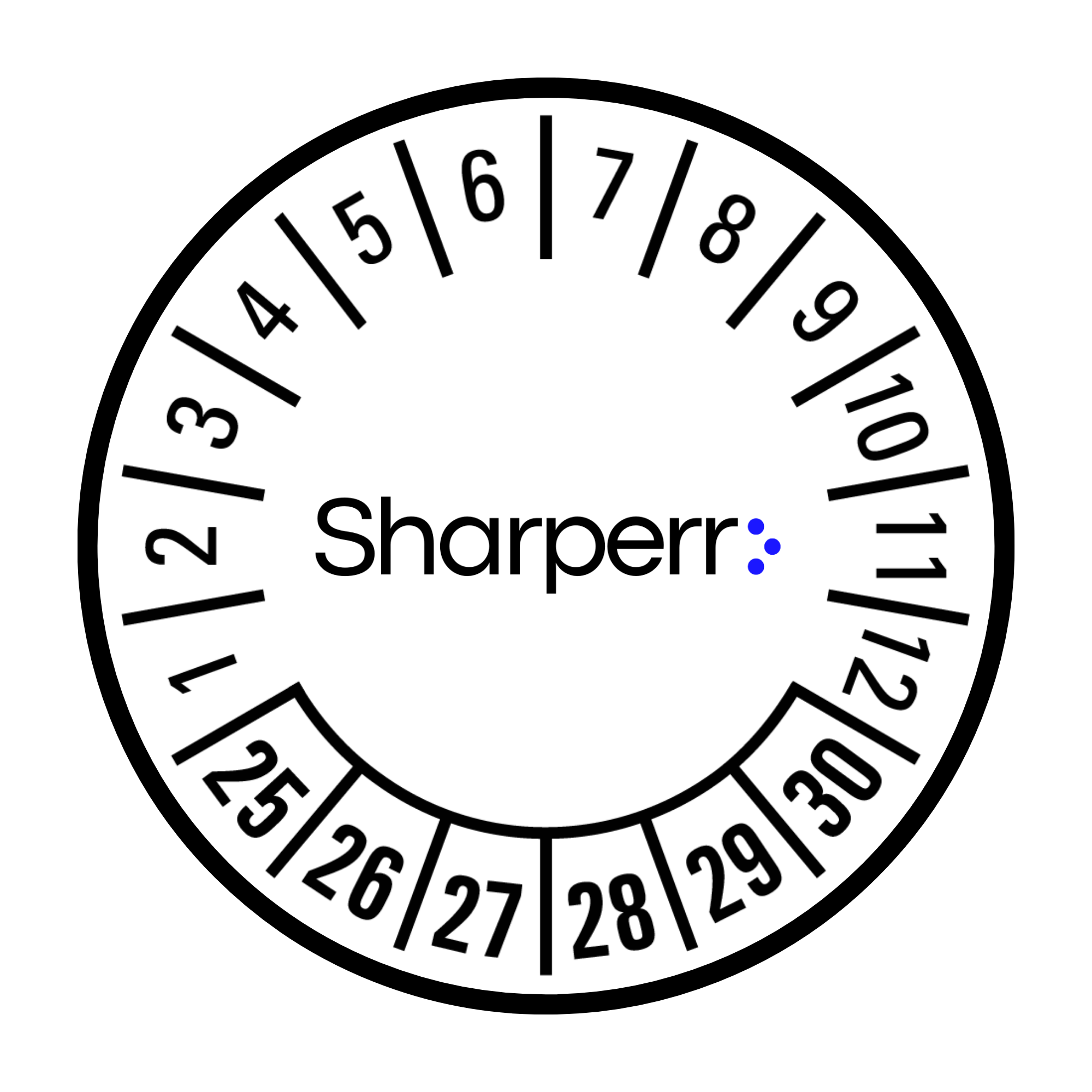 Sharperr keursticker